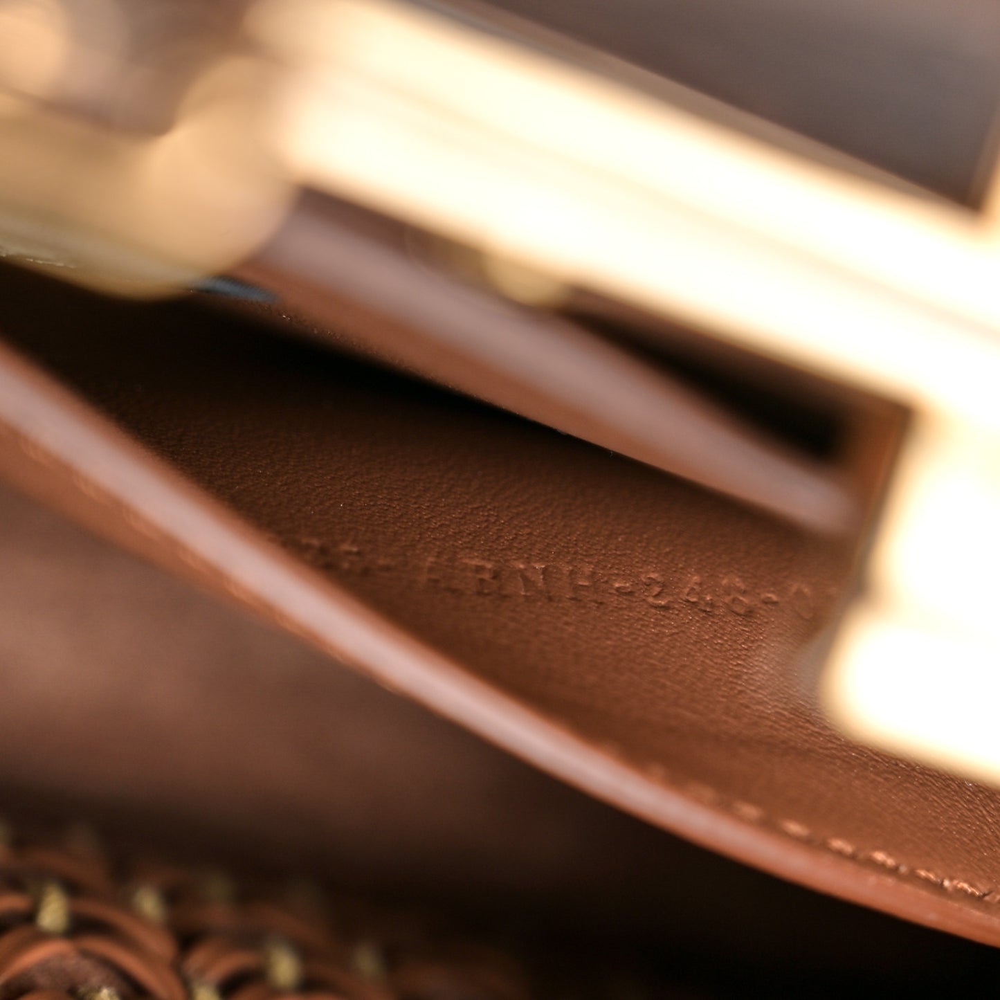 Vitello King Shiny Nappa Intreccio Petite Peekaboo I SEE U Satchel Gianduia