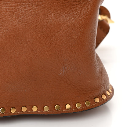 Chloe Calfskin Studded Medium Marcie Satchel Caramel 11 of 17