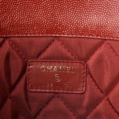 Chanel Caviar Quilted Large Golden Class Pouch Dark Red 6 of 8