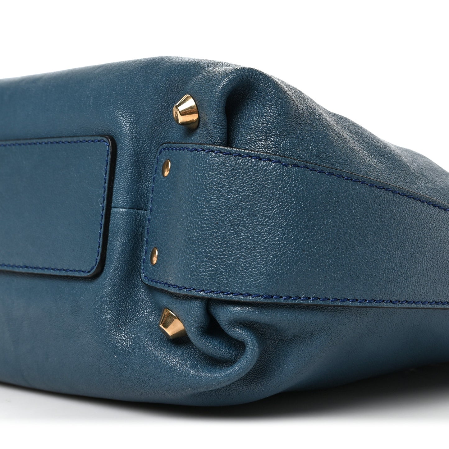 Leather Medium Angie Shoulder Bag Fjord Blue