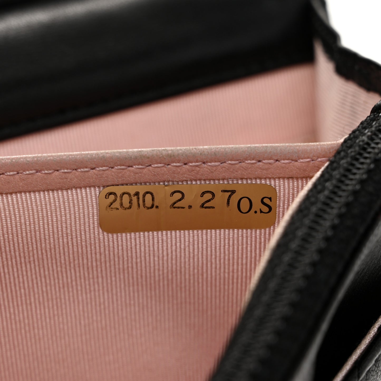 Lambskin Micro Quilted Wallet On Chain WOC Black