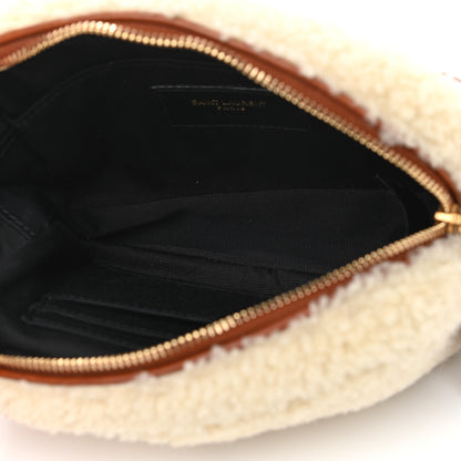 Saint Laurent Shearling Monogram Lou Belt Bag Beige 5 of 12