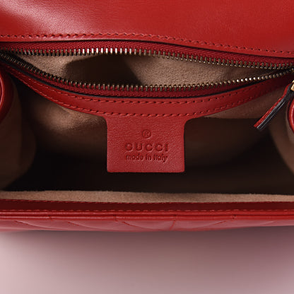 Gucci Calfskin Bamboo Trapuntata Queen Margaret Backpack Hibiscus Red 6 of 12