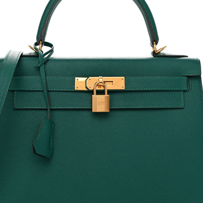 Hermes Epsom Kelly Sellier 28 Malachite 8 of 11