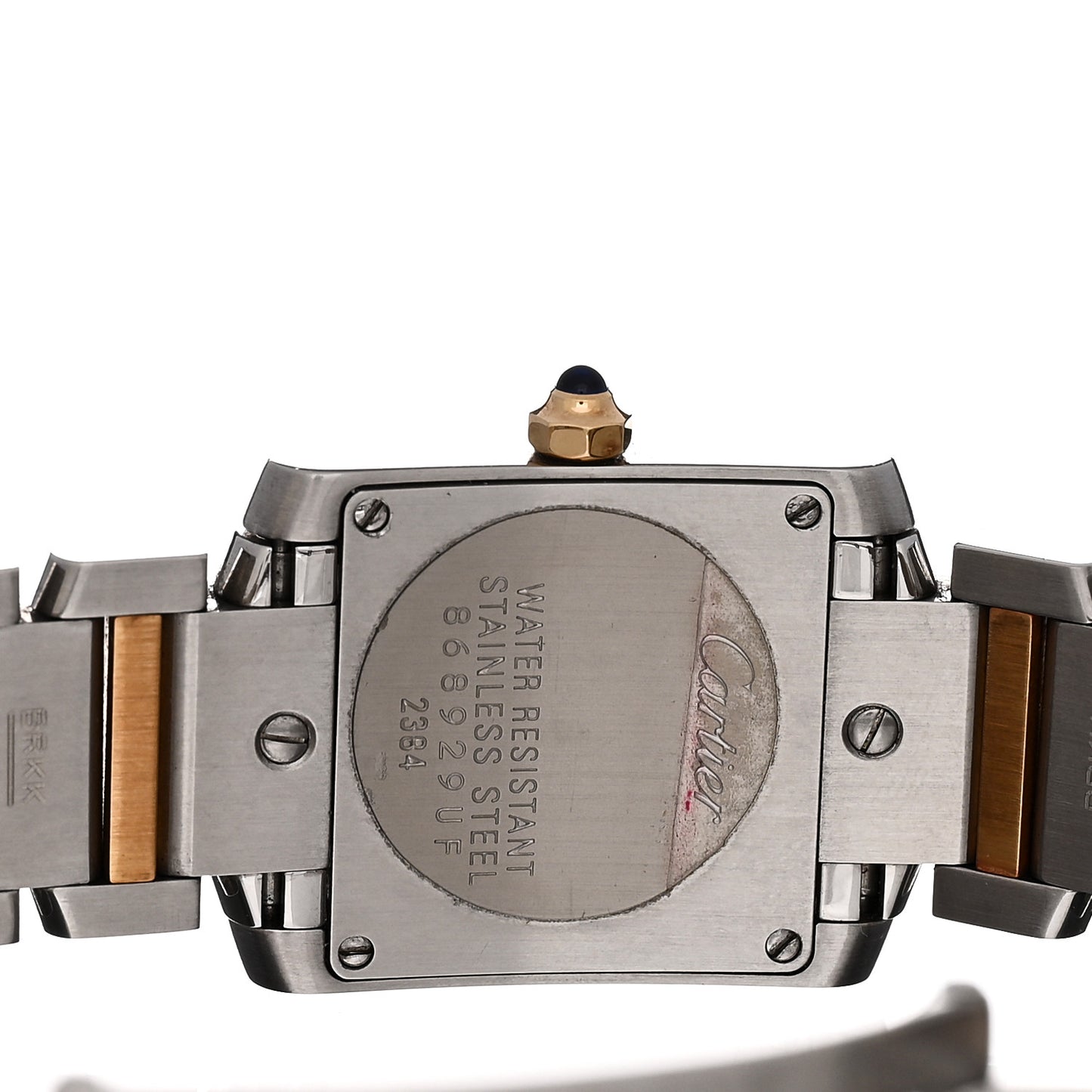 Stainless Steel 18K Yellow Gold 20mm Tank Francaise Quartz Watch