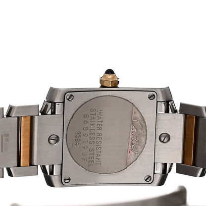 Cartier Stainless Steel 18K Yellow Gold 20mm Tank Francaise Quartz Watch 4 of 4