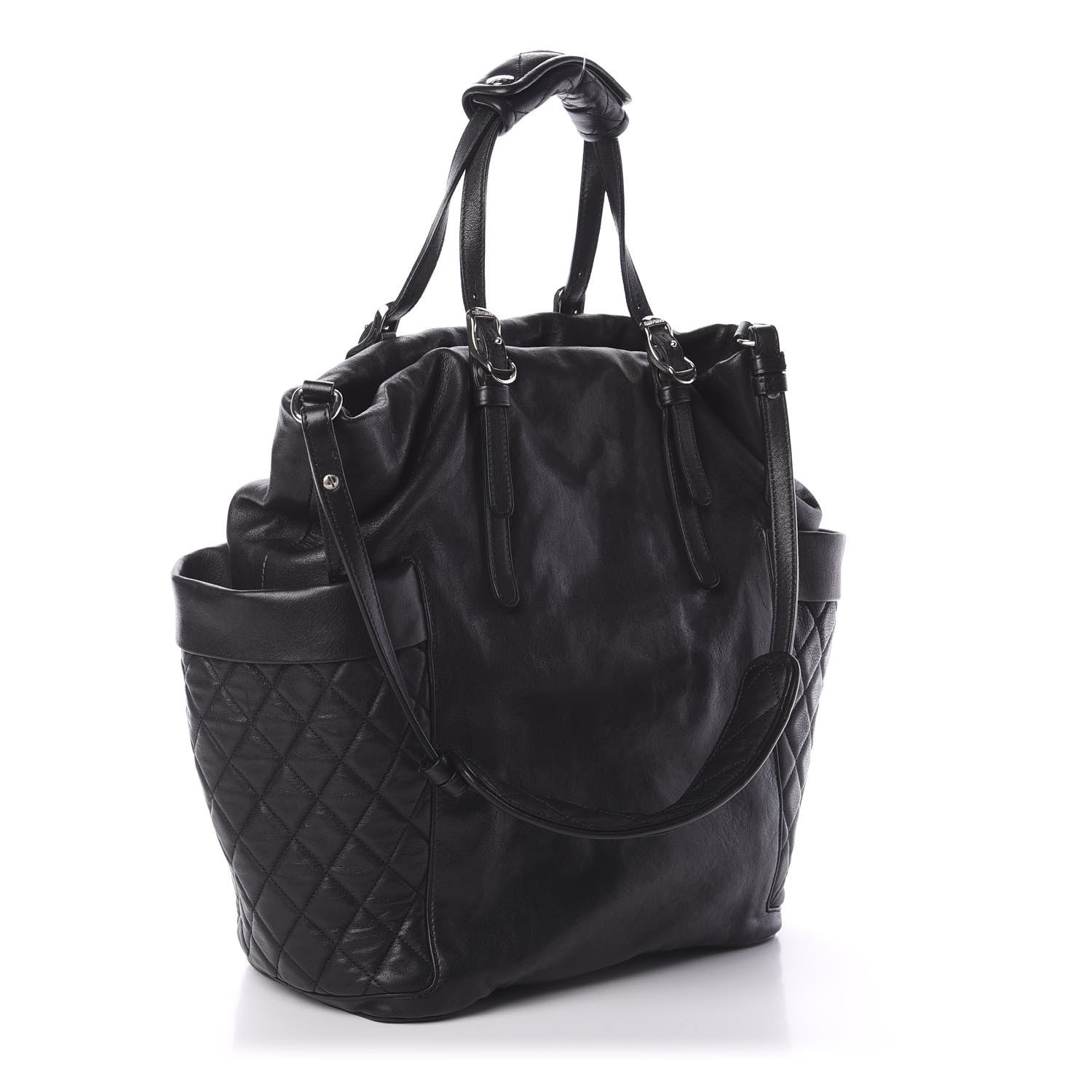 Jimmy Choo Lambskin Chain Embellished Blare Tote Black 2 of 8