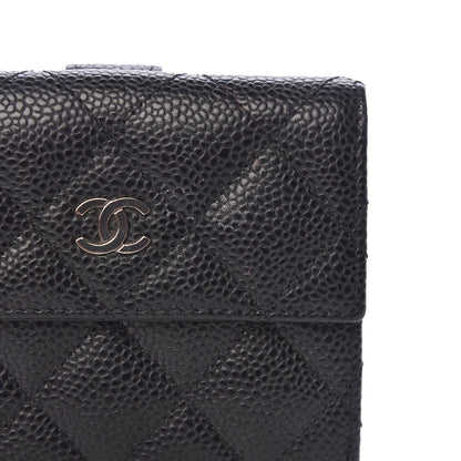 Chanel Caviar Quilted Compact French Flap Wallet Black 8 of 8