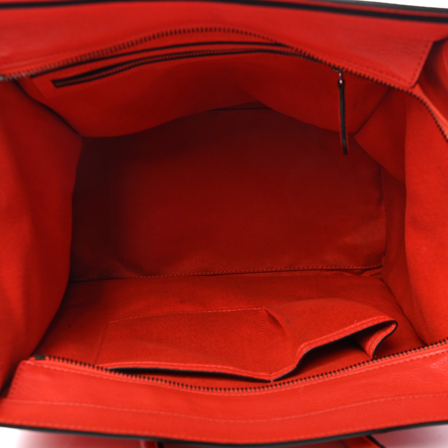 Drummed Calfskin Mini Luggage Vermillion
