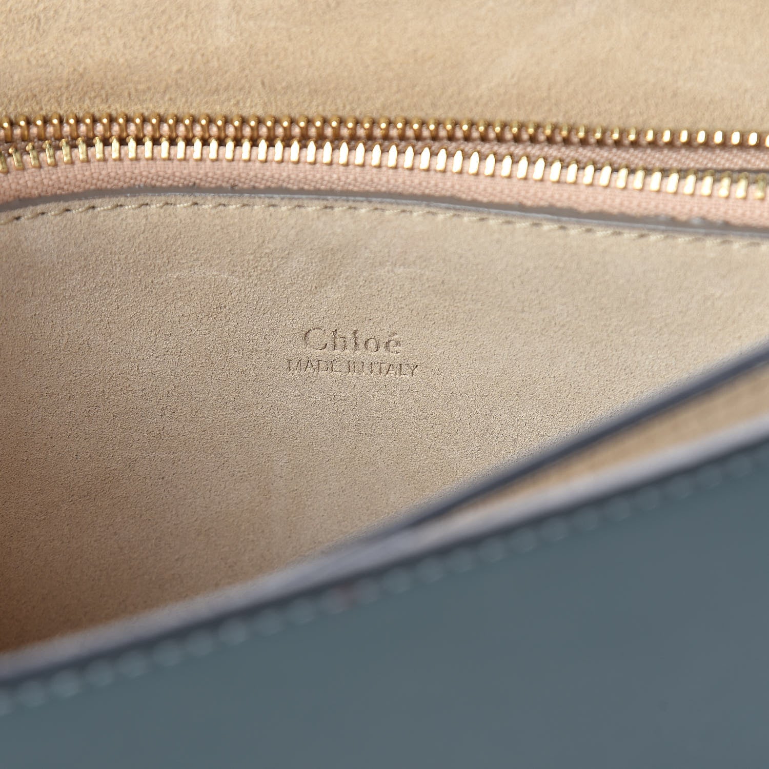 Chloe Suede Calfskin Medium Faye Shoulder Bag Cloudy Blue 6 of 14