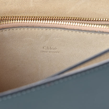 Chloe Suede Calfskin Medium Faye Shoulder Bag Cloudy Blue 6 of 14
