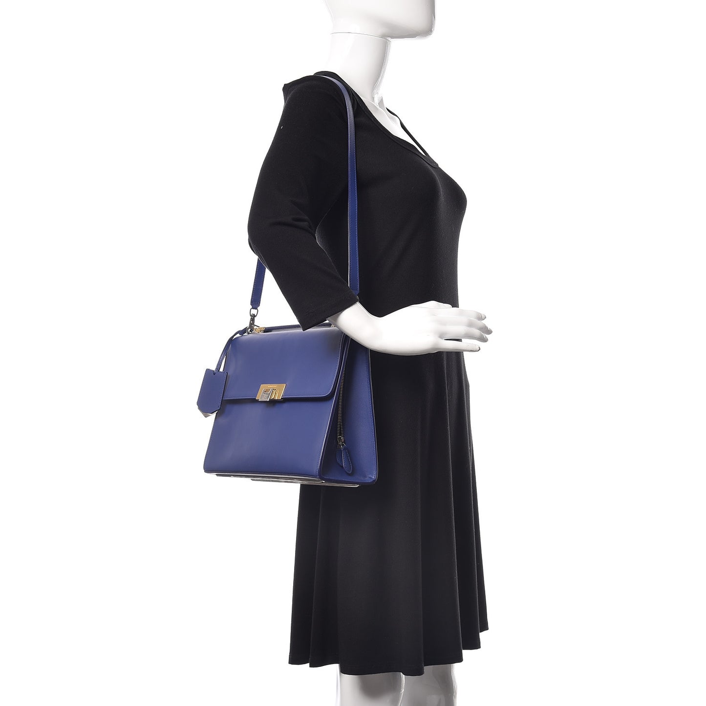 Veau Le Dix S New Cartable Briefcase Bleu Mineral