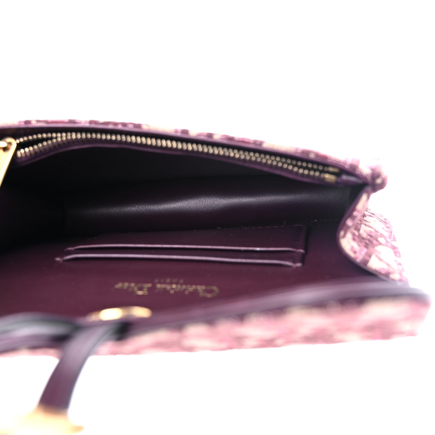Christian Dior Oblique Saddle Belt Bag Bordeaux 5 of 7
