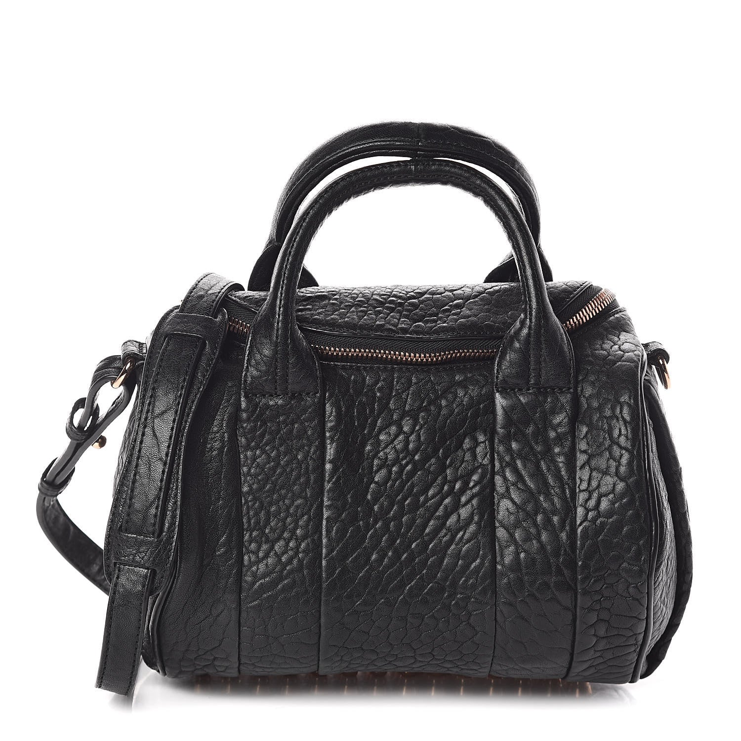 Alexander Wang Pebbled Lambskin Rockie Black Rose Gold Hardware 1 of 11