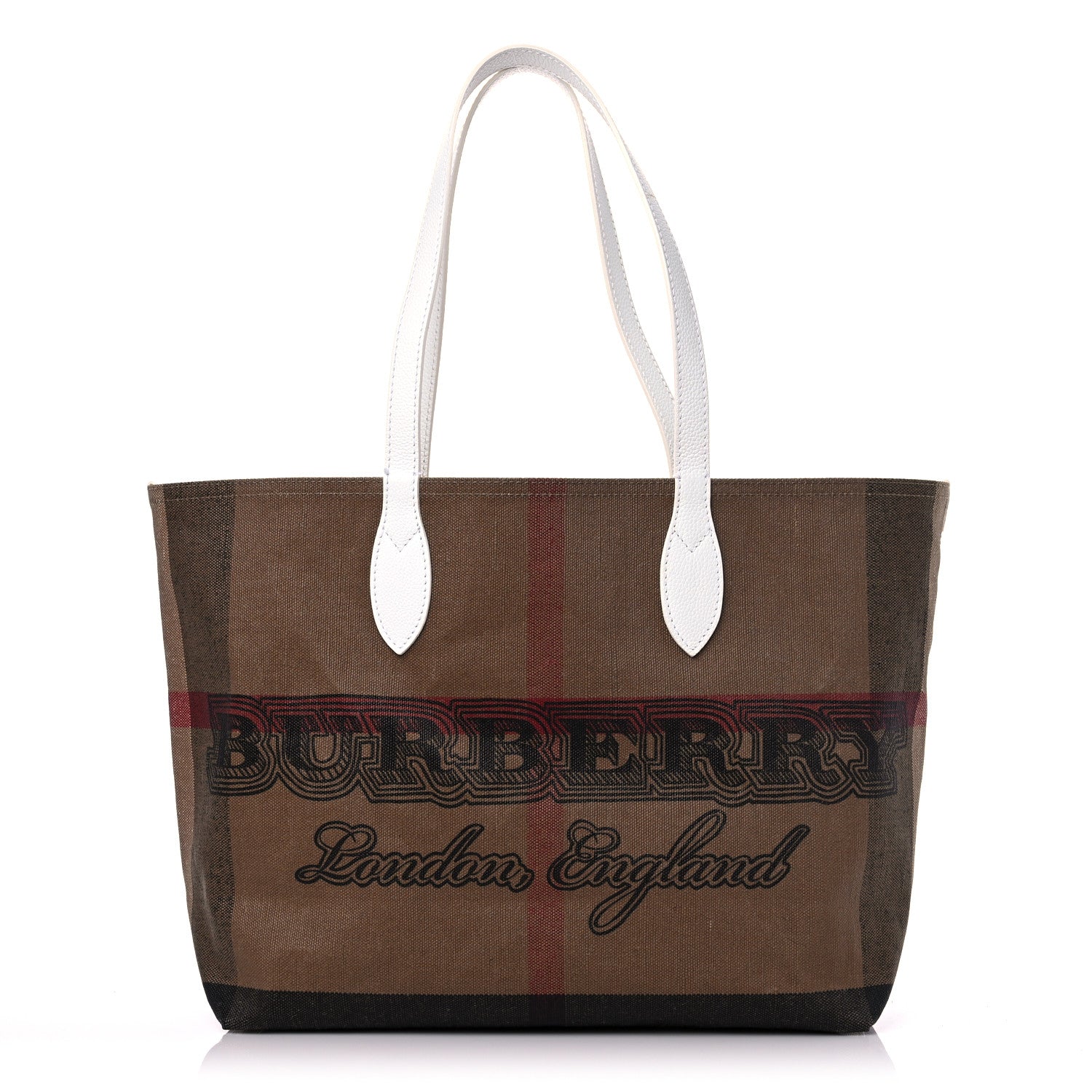 Burberry Coated Canvas Medium Reversible Doodle Tote White 1 of 20