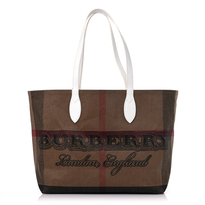 Burberry Coated Canvas Medium Reversible Doodle Tote White 1 of 20