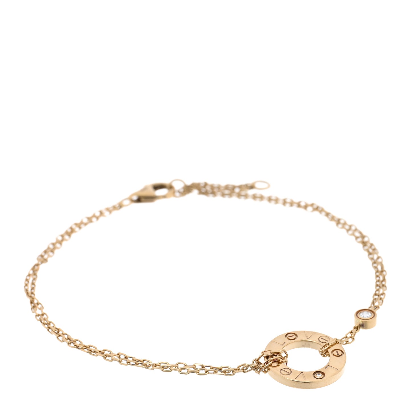 18K Yellow Gold Diamond Love Bracelet