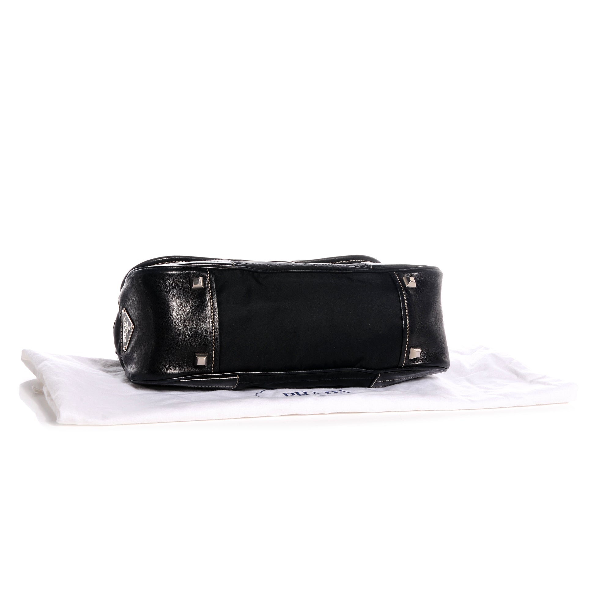 Prada Tessuto Nylon Tassel Shoulder Bag Nero Black 4 of 8