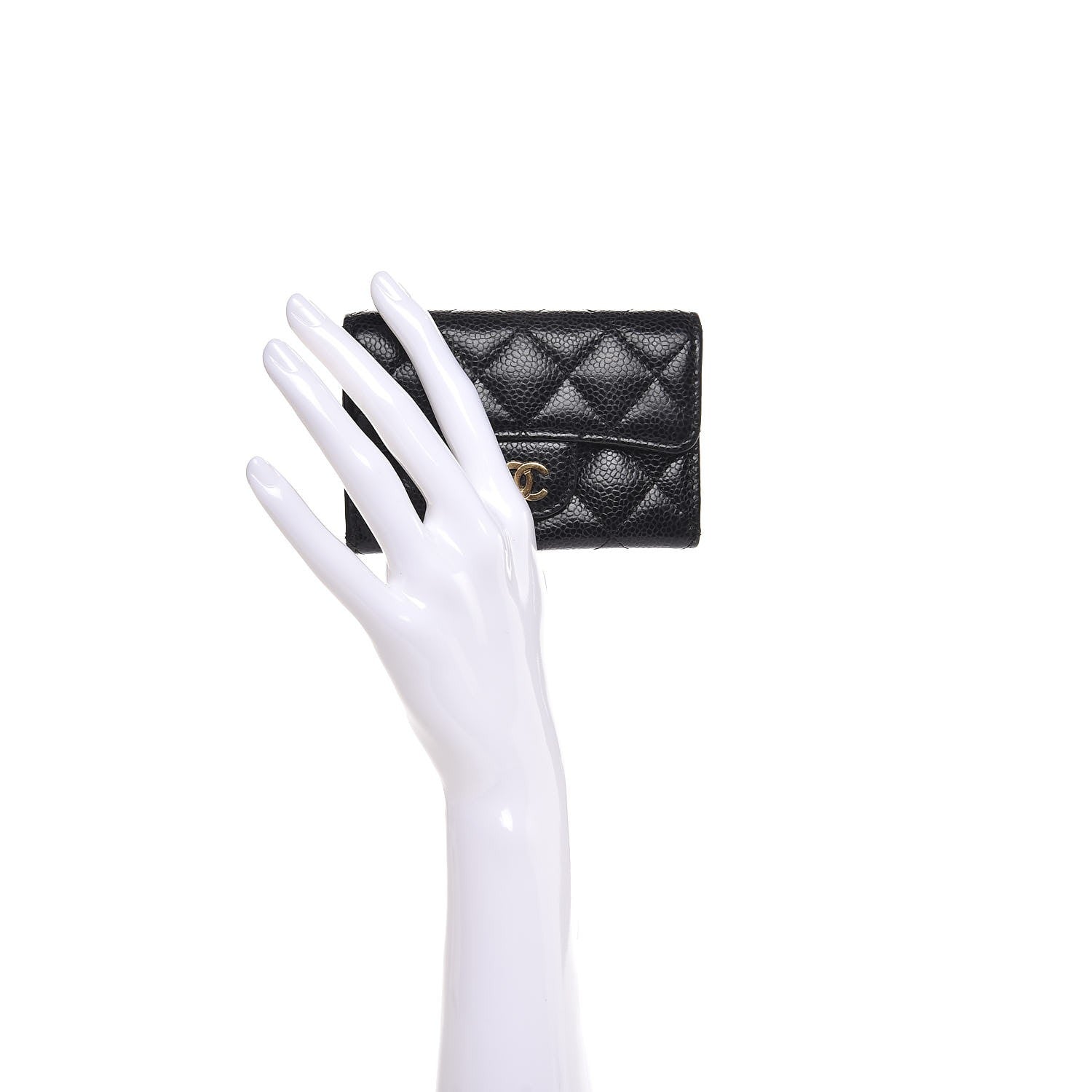 Chanel Caviar Quilted Flap Card Holder Black 2 of 8