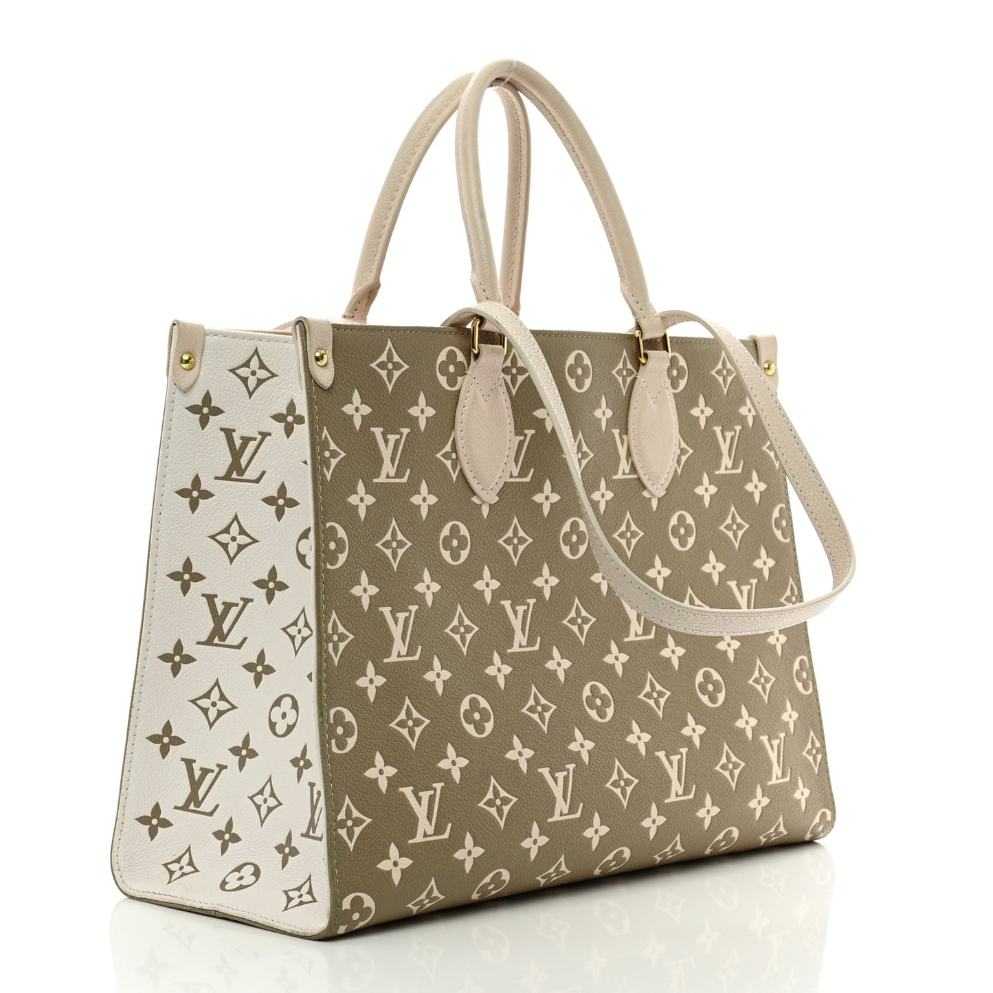 Empreinte Monogram Spring In The City Onthego MM Kaki Beige Cream