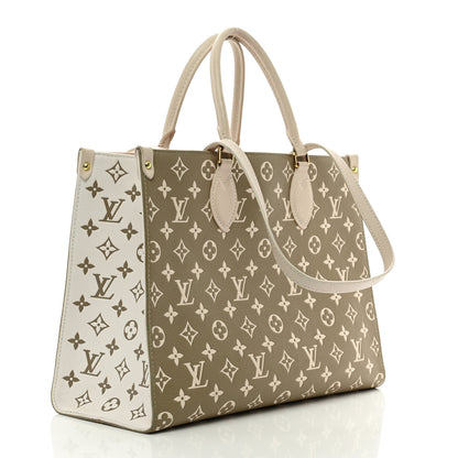 Louis Vuitton Empreinte Monogram Spring In The City Onthego MM Kaki Beige Cream 3 of 13