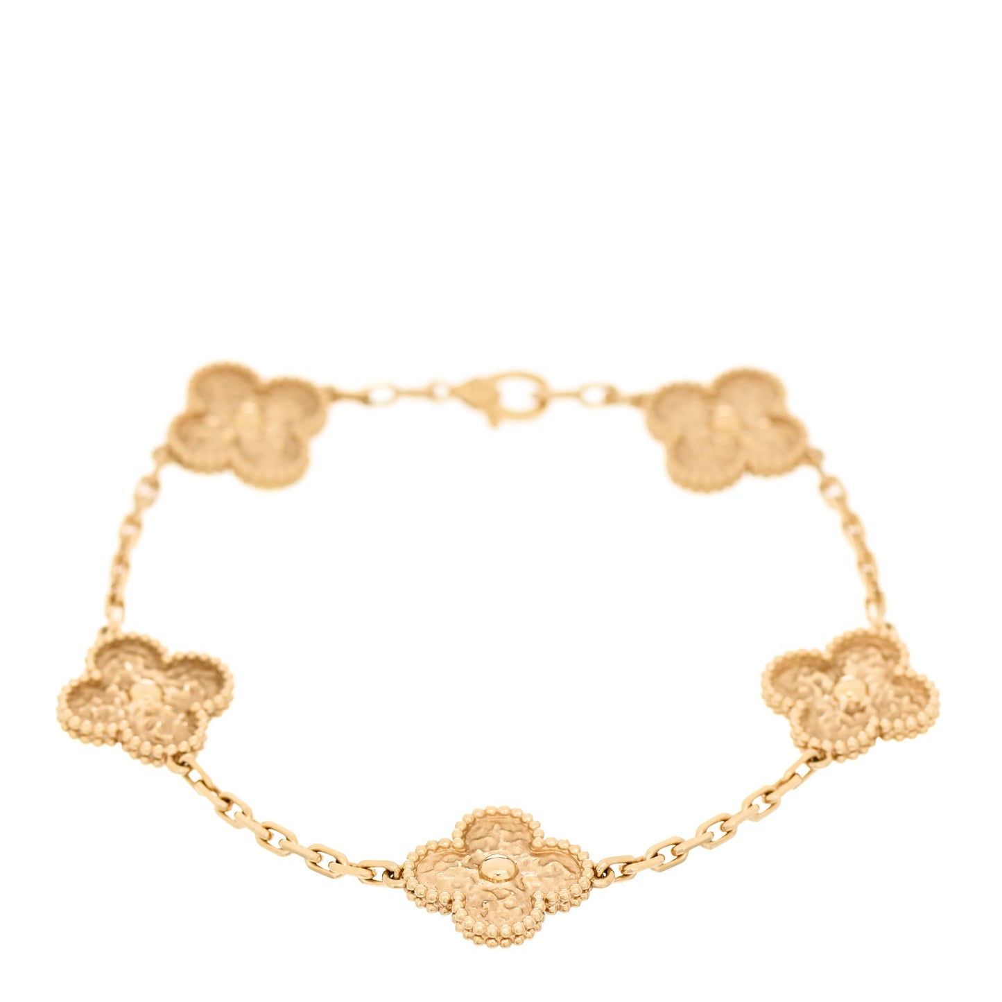 18K Yellow Gold 5 Motifs Vintage Alhambra Bracelet