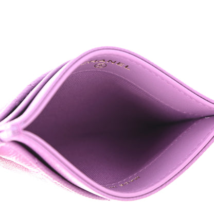 Chanel Caviar Quilted Card Holder Purple 5 of 9