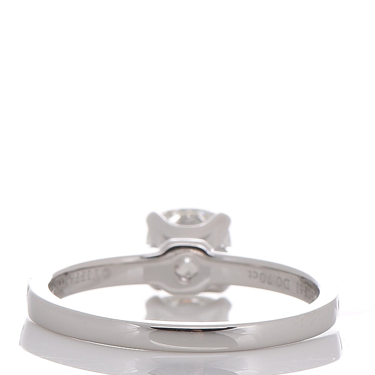 Platinum Diamond .90ct Square Cushion Cut Engagement Ring 50 5.25