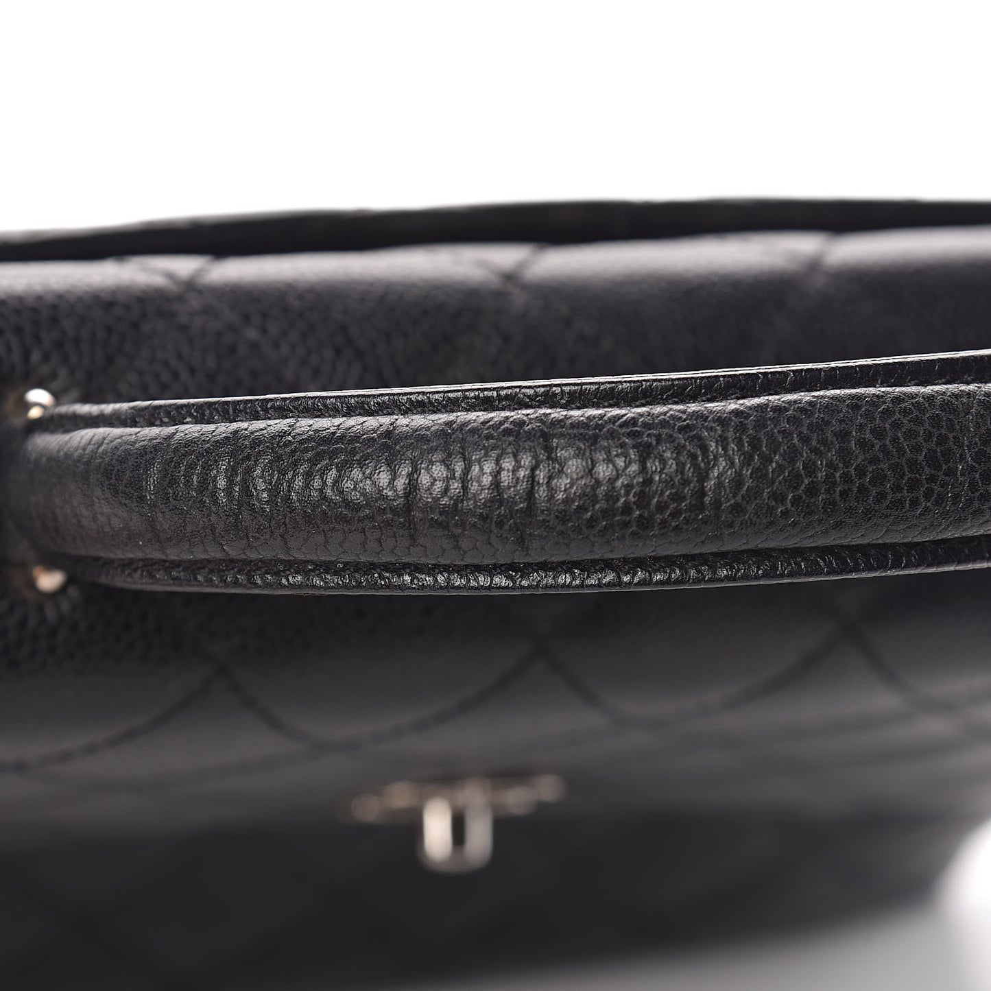 Caviar Quilted Jumbo Kelly Flap Black