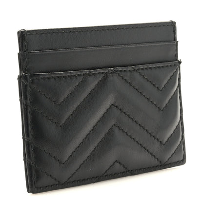 Gucci Calfskin Matelasse GG Marmont Card Holder Black 3 of 7