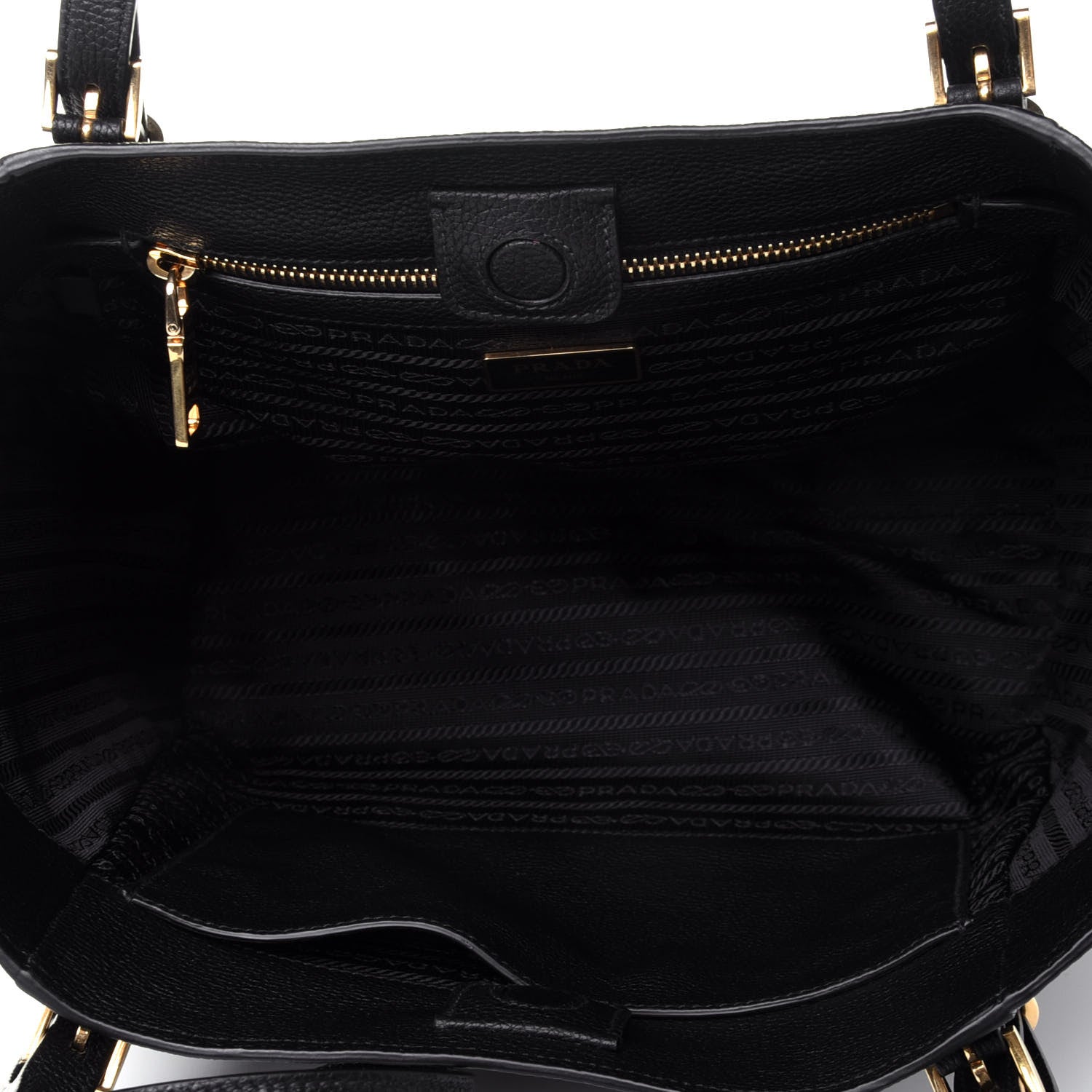 Prada Vitello Daino Tote Black 4 of 4
