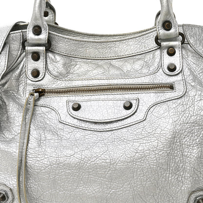 Balenciaga Metallic Agneau Classic Hardware Velo Gris Aluminum 9 of 11