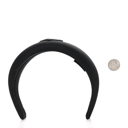 Prada Re-Nylon Metal Triangle Logo Headband Black 2 of 6