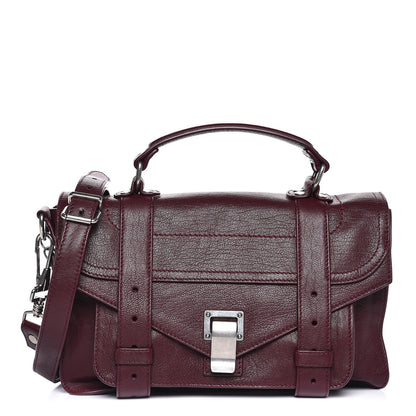 Proenza Schouler Lambskin Tiny PS1 Satchel Oxblood 1 of 9