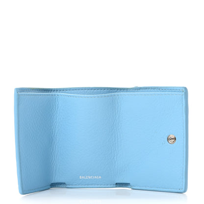 Balenciaga Calfskin Mini Papier Wallet Light Blue 5 of 10