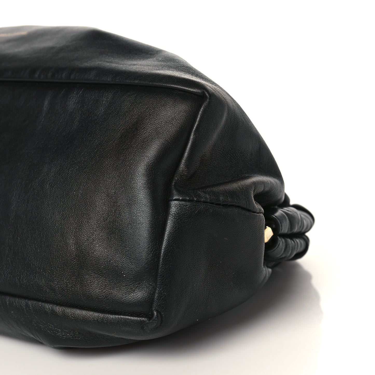 Lambskin Cloud Clutch Black Flamma