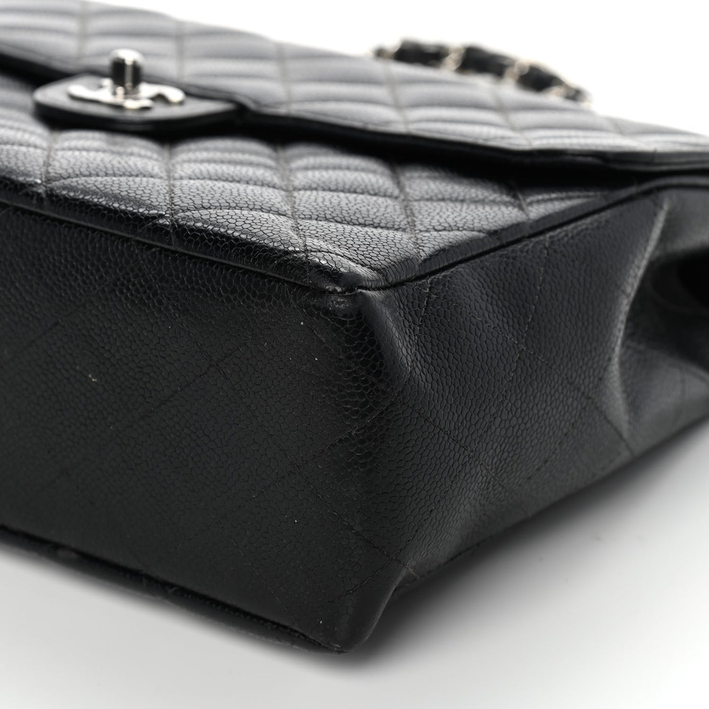 Caviar Quilted Jumbo Single Flap Black
