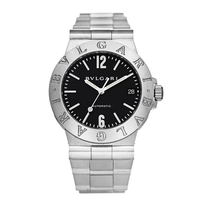 Bulgari Stainless Steel 35mm Diagono Automatic Watch Black 1 of 4