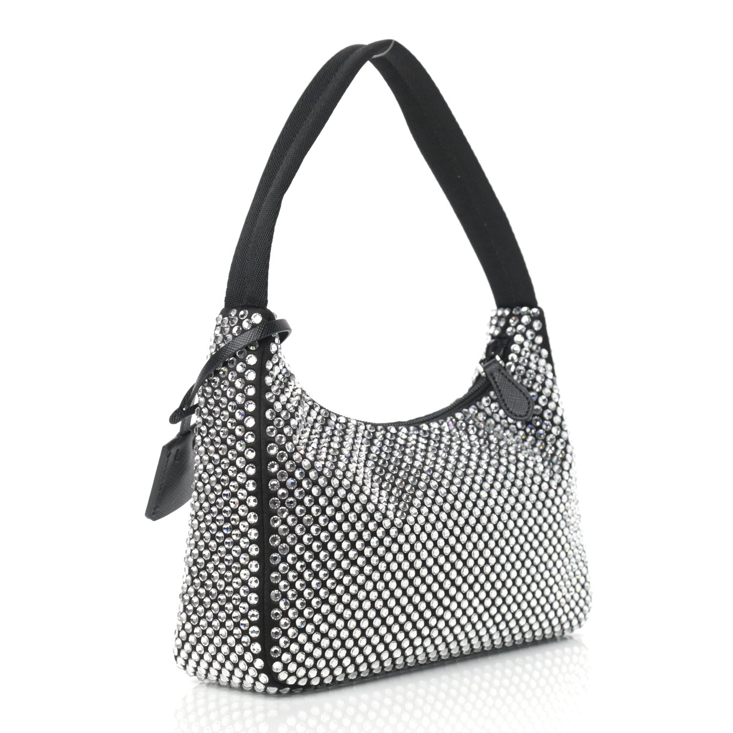 Prada Satin Crystal Mini Re-Edition 2000 Bag Cristal 3 of 9