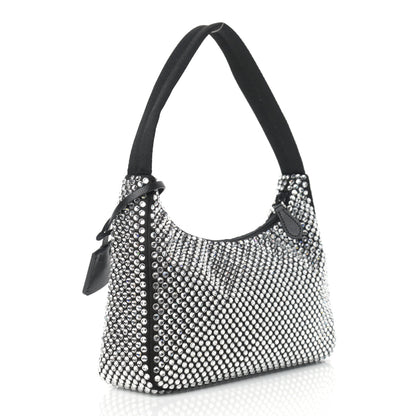 Prada Satin Crystal Mini Re-Edition 2000 Bag Cristal 3 of 9