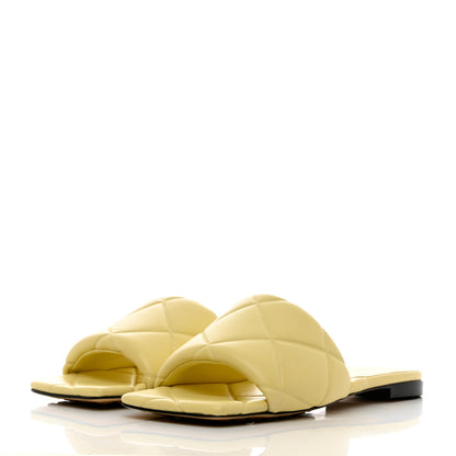Bottega Veneta Nappa Quilted Rubber Lido Flat Sandals 39.5 Moon Beam 3 of 10