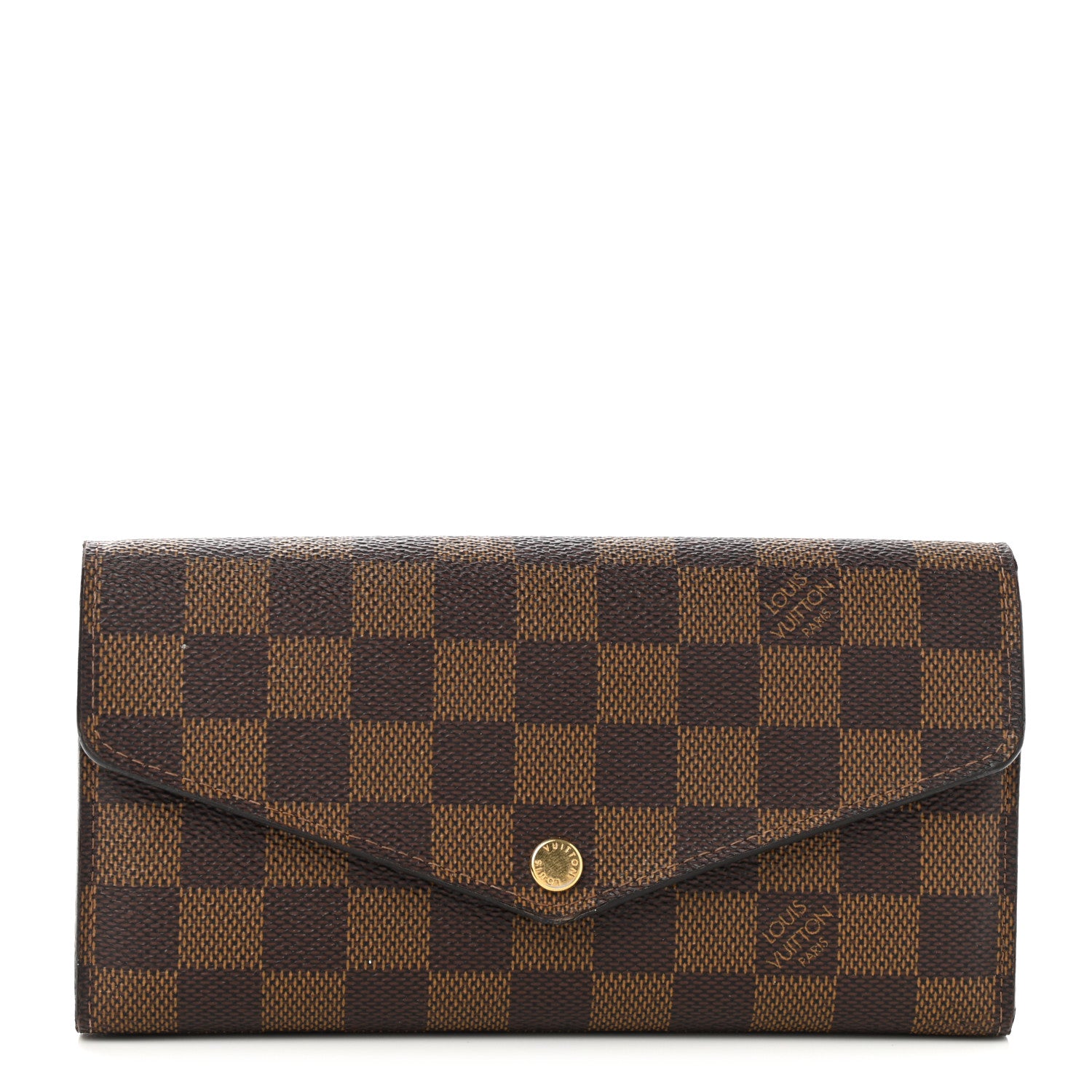 Louis Vuitton Damier Ebene Sarah Wallet NM Rose Ballerine 1 of 7