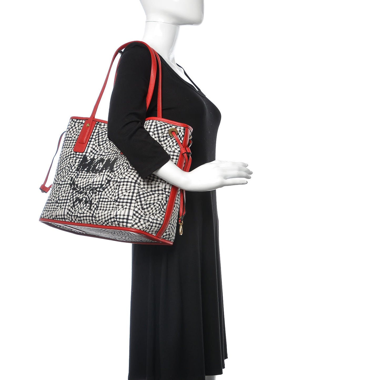 Visetos Medium Liz Reversible Shopper Tote Ruby Red