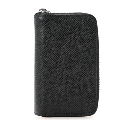 Louis Vuitton Taiga Zippy Coin Purse Vertical Black 1 of 6