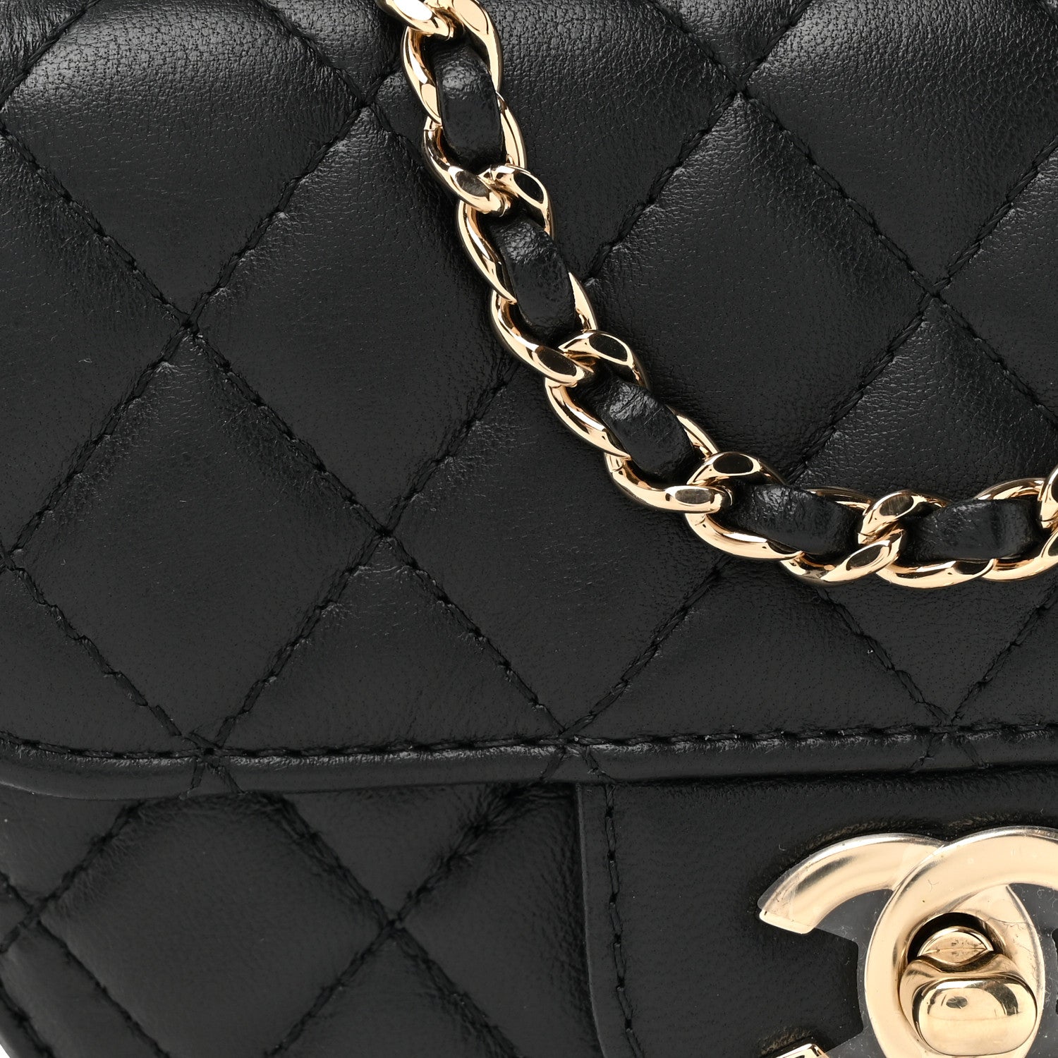 Chanel Lambskin Quilted CC In Love Heart Bag Black 8 of 10