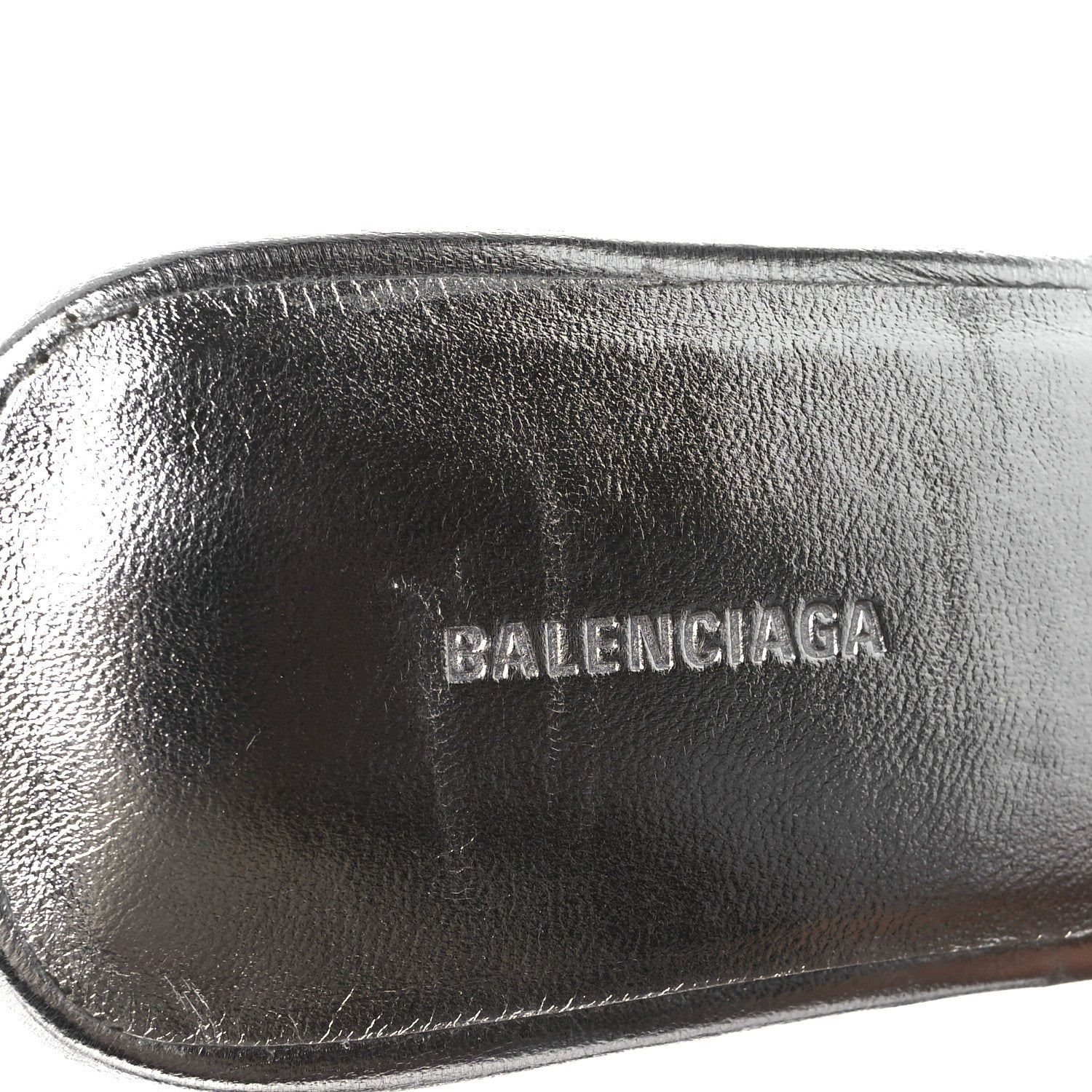 Balenciaga Metallic Sheepskin Duty Free 70mm Sandals 39 Silver 9 of 13