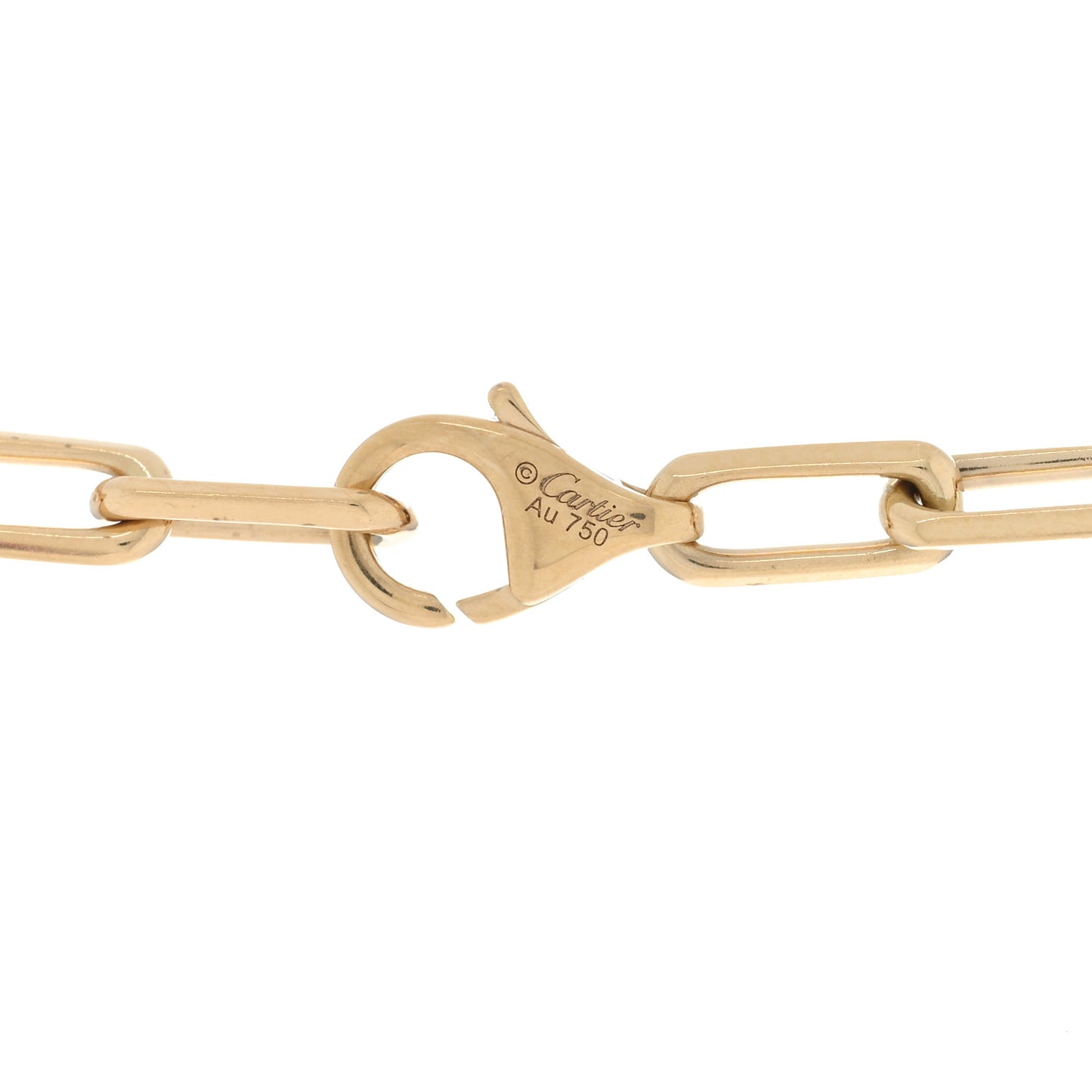 18K Pink Gold SM Santos De Cartier Link Necklace 22"