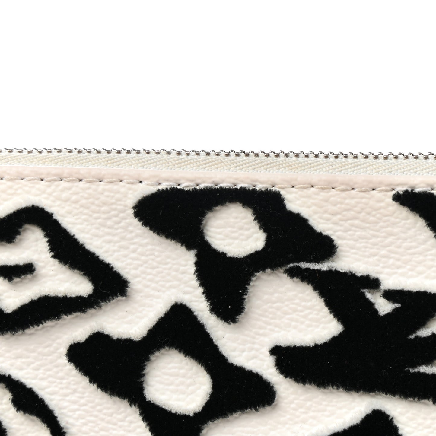X UF Tufted Monogram Pochette Accessories White Black