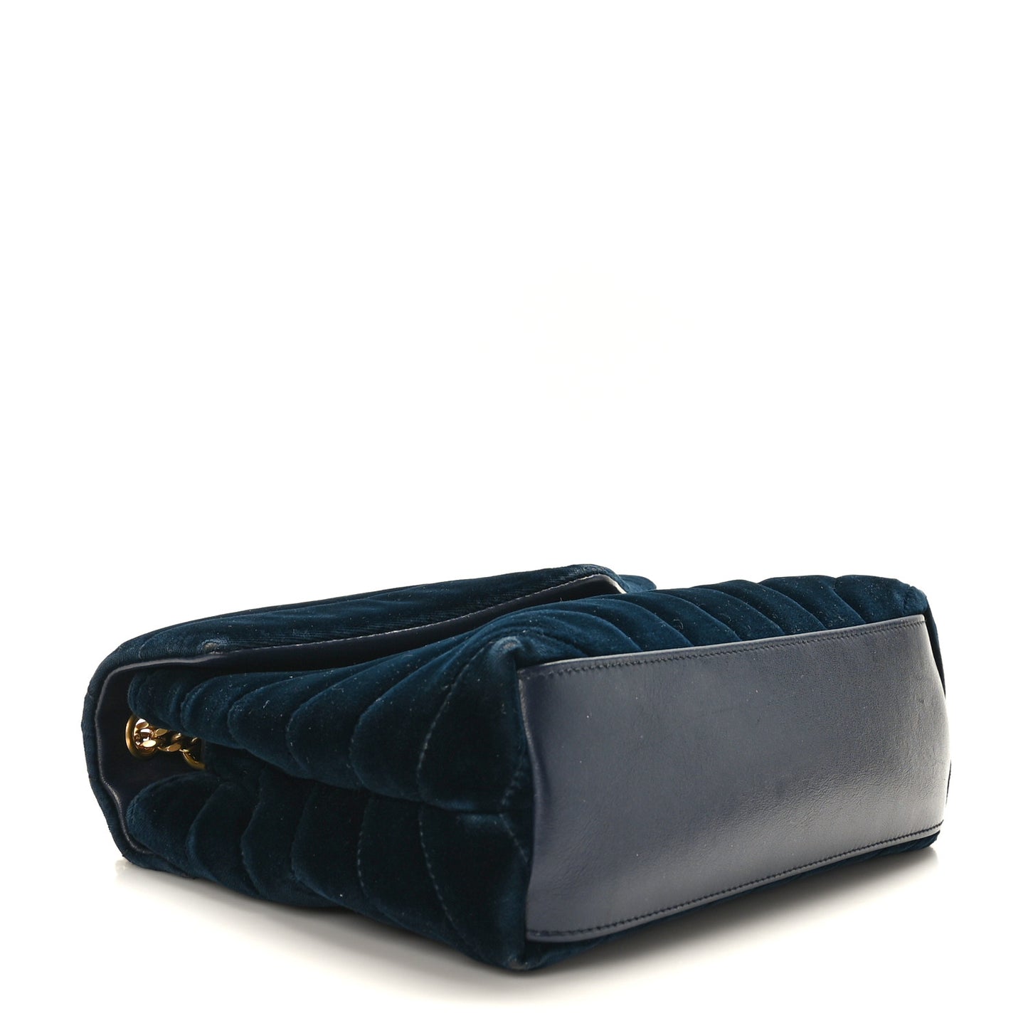 Velvet Y Quilted Monogram Small Loulou Chain Satchel Medium Blue