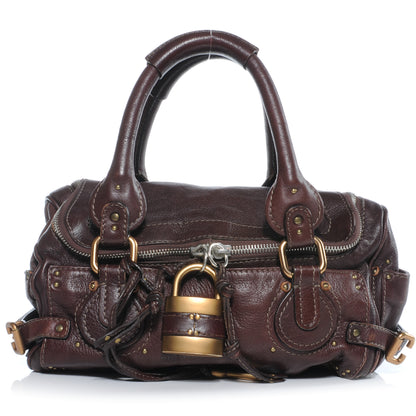 Chloe Leather Paddington Satchel Chocolate 1 of 9